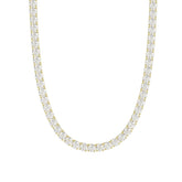 14K YELLOW GOLD 9 1/2CT 16" ROUND DIAMOND LADIES TENNIS NECKLACE