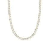14K YELLOW GOLD 9 1/2CT 16" ROUND DIAMOND LADIES TENNIS NECKLACE