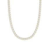 14K YELLOW GOLD 10 1/3CT 18" ROUND DIAMOND LADIES TENNIS NECKLACE