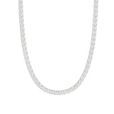 14K WHITE GOLD 4 3/4CT 18" ROUND DIAMOND LADIES TENNIS NECKLACE