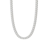 14K WHITE GOLD 4 3/4CT 18" ROUND DIAMOND LADIES TENNIS NECKLACE