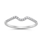 LADIES BAND ONLY 1/4CT ROUND DIAMOND 14K WHITE GOLD