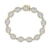 LADIES BRACELET 15 1/4CT ROUND/OVAL DIAMOND 14K YELLOW GOLD
