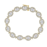 LADIES BRACELET 15 1/4CT ROUND/OVAL DIAMOND 14K YELLOW GOLD