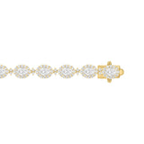LADIES BRACELET 15 1/4CT ROUND/OVAL DIAMOND 14K YELLOW GOLD