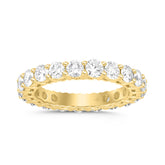 LADIES ETERNITY BAND 2 7/8CT ROUND DIAMOND 14K YELLOW GOLD