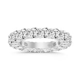 LADIES ETERNITY BAND 5CT ROUND DIAMOND 14K WHITE GOLD