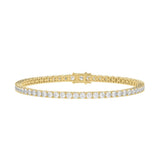 LADIES BRACELET 7CT ROUND DIAMOND 14K YELLOW GOLD
