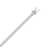 LADIES BRACELET 9CT ROUND DIAMOND 14K WHITE GOLD