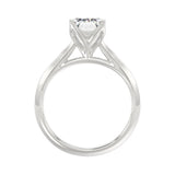 LADIES SOLITAIRE RING 3CT EMERALD DIAMOND 14K WHITE GOLD (CENTER STONE EMERALD DIAMOND 3CT )