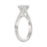 LADIES SOLITAIRE RING 1 1/2CT ROUND DIAMOND 14K WHITE GOLD