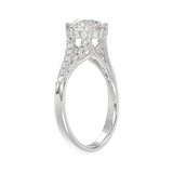 LADIES RING 2CT ROUND DIAMOND 14K WHITE GOLD (CENTER STONE ROUND DIAMOND 1 5/8CT )