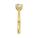 LADIES SOLITAIRE RING 2CT ROUND DIAMOND 14K YELLOW GOLD