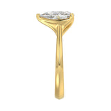 LADIES SOLITAIRE RING 3CT PEAR DIAMOND 14K YELLOW GOLD