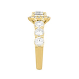 LADIES RING 2 3/4CT ROUND DIAMOND 14K YELLOW GOLD (CENTER STONE ROUND DIAMOND 1CT )
