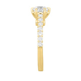 LADIES RING 1 1/2CT ROUND DIAMOND 14K YELLOW GOLD (CENTER STONE ROUND DIAMOND 1CT)