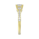 LADIES RING 1 3/4CT ROUND/PRINCESS DIAMOND 14K YELLOW GOLD (CENTER STONE PRINCESS DIAMOND 1CT )