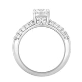 LADIES RING 1 1/2CT ROUND DIAMOND 14K WHITE GOLD (CENTER STONE ROUND DIAMOND 1CT)