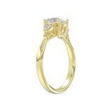 LADIES RING 1 1/8CT ROUND/OVAL DIAMOND 14K YELLOW GOLD (CENTER STONE OVAL DIAMOND 1CT )