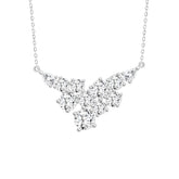 LADIES NECKLACE 4CT ROUND/PEAR DIAMOND 14K WHITE GOLD