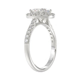 14K WHITE GOLD 1 3/4CT ROUND/OVAL DIAMOND LADIES BRIDAL SET (CENTER STONE OVAL DIAMOND 1CT)