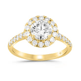 LADIES RING 1 1/2CT ROUND DIAMOND 14K YELLOW GOLD (CENTER STONE ROUND DIAMOND 1CT)