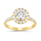 LADIES RING 1 1/2CT ROUND DIAMOND 14K YELLOW GOLD (CENTER STONE ROUND DIAMOND 1CT)