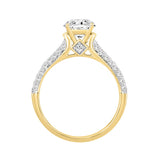 LADIES RING 1 1/2CT ROUND DIAMOND 14K YELLOW GOLD (CENTER STONE ROUND DIAMOND 1CT)