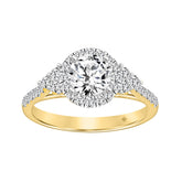 LADIES RING 1 1/2CT ROUND DIAMOND 14K YELLOW GOLD (CENTER STONE ROUND DIAMOND 1CT)