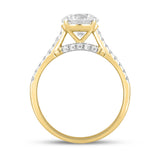 LADIES RING 1 3/4CT ROUND DIAMOND 14K YELLOW GOLD (CENTER STONE ROUND DIAMOND 1 1/2CT )