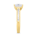 LADIES RING 2CT PRINCESS DIAMOND 14K YELLOW GOLD (CENTER STONE PRINCESS DIAMOND 1 1/2CT )