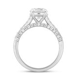 LADIES RING 2CT ROUND DIAMOND 14K WHITE GOLD (CENTER STONE ROUND DIAMOND 1 1/2CT )