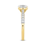 LADIES RING 2CT ROUND DIAMOND 14K YELLOW GOLD (CENTER STONE ROUND DIAMOND 1 1/2CT )
