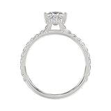 14K WHITE GOLD 1 3/4CT ROUND/PRINCESS DIAMOND LADIES BRIDAL SET (CENTER STONE PRINCESS DIAMOND 1CT)