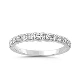 14K WHITE GOLD 1/2CT ROUND DIAMOND LADIES BAND