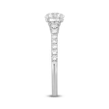 LADIES RING 1 1/2CT ROUND DIAMOND 14K WHITE GOLD (CENTER STONE ROUND DIAMOND 1CT)