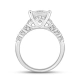 LADIES RING 2 1/2CT ROUND/PRINCESS DIAMOND 14K WHITE GOLD (CENTER STONE PRINCESS DIAMOND 2CT )