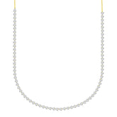 LADIES NECKLACE 7CT ROUND DIAMOND 14K YELLOW GOLD