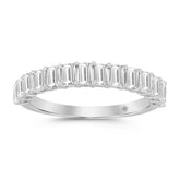 LADIES BAND 1 1/2CT EMERALD DIAMOND 14K WHITE GOLD