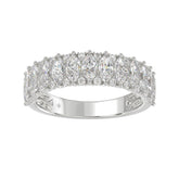14K WHITE GOLD 1 1/2CT ROUND/MARQUISE DIAMOND LADIES BAND