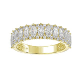 14K YELLOW GOLD 1 1/2CT ROUND/MARQUISE DIAMOND LADIES BAND