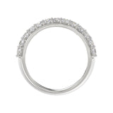 14K WHITE GOLD 2 1/2CT ROUND/EMERALD DIAMOND LADIES BAND