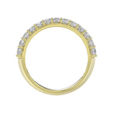 14K YELLOW GOLD 2 1/2CT ROUND/EMERALD DIAMOND LADIES BAND