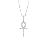 MEN'S CHARM PENDANT 2 1/2CT ROUND DIAMOND 14K WHITE GOLD