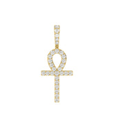 MEN'S CHARM PENDANT 2 1/2CT ROUND DIAMOND 14K YELLOW GOLD