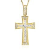 MEN'S CHARM PENDANT 1 1/4CT ROUND DIAMOND 14K YELLOW GOLD