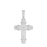 14K WHITE GOLD 2 1/2CT ROUND DIAMOND MEN'S PENDANT