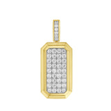 14K YELLOW GOLD 4CT ROUND DIAMOND MEN'S PENDANT