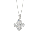 14K WHITE GOLD 1 7/8CT ROUND DIAMOND LADIES PENDANT WITH CHAIN
