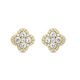 14K YELLOW GOLD 1 1/2CT ROUND DIAMOND Men's EARRINGS